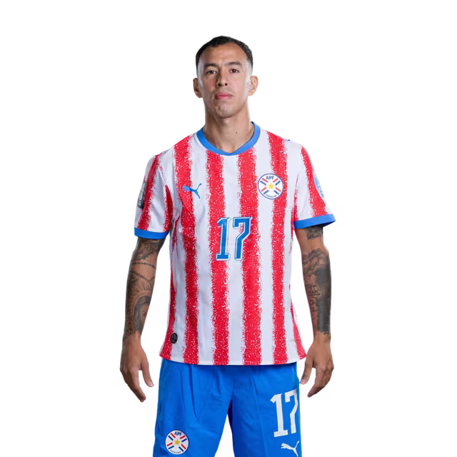 Selección Nacional de Fútbol Paraguay 2026 Jersey Mundial de Fútbol (Versión Jugador y Versión de Partido) - Delantero: No 9 Antonio SANABRIA, No 17 Alejandro ROMERO GAMARRA,No. 18 Alex ARCE rehegua