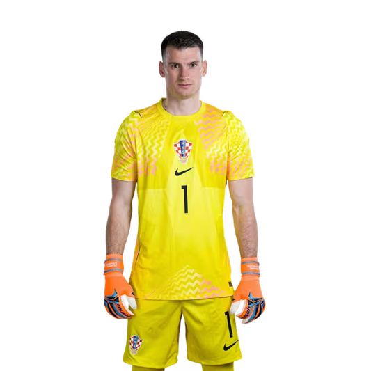 Croatia National Team 2026 World Cup Jersey (Player Version/Match Version) — Goalkeepers: No. 1 Dominik Livaković, No. 12 Ivor Pandur, No. 23 Dominik Kotarski / Vratari: Br. 1 Dominik LIVAKOVIC, Br. 12 Ivor PANDUR, Br. 23 Dominik KOTARSKI