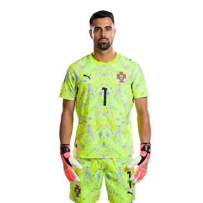 Camisola da Seleção Portuguesa de Futebol para o Mundial 2026 (versão do jogador/versão do jogo) — Guarda-redes: N.º1 DIOGO COSTA, N.º12 JOSE SA, N.º22 RUI SILVA