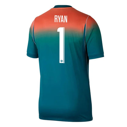 2026 World Cup Mathew Ryan Australia Soccer Jersey Player Version  Match Version - No.1 Home Yellow and Away Green