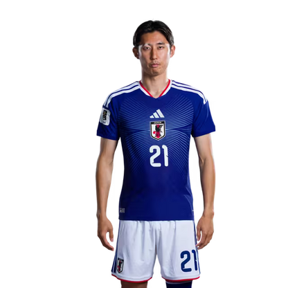 サッカー日本代表 2026年ワールドカップ用ユニフォーム（選手仕様／マッチモデル） — ディフェンダー：No.21 伊藤洋輝、No.22 冨安健洋、No.25 鈴木準弥
