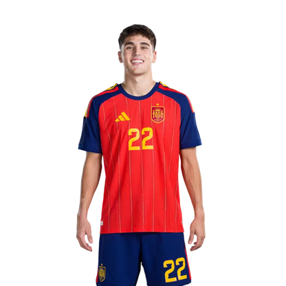 Copa del Mundo 2026 España Camiseta de fútbol Versión del jugador Versión del partido - Defensor No.22 Pau CUBARSI, No.24 Marc CUCURELLA