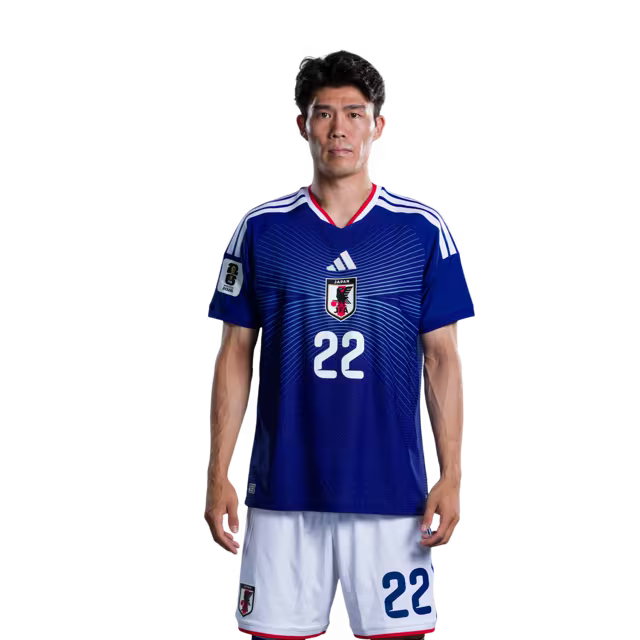 サッカー日本代表 2026年ワールドカップ用ユニフォーム（選手仕様／マッチモデル） — ディフェンダー：No.21 伊藤洋輝、No.22 冨安健洋、No.25 鈴木準弥