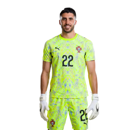 Camisola da Seleção Portuguesa de Futebol para o Mundial 2026 (versão do jogador/versão do jogo) — Guarda-redes: N.º1 DIOGO COSTA, N.º12 JOSE SA, N.º22 RUI SILVA