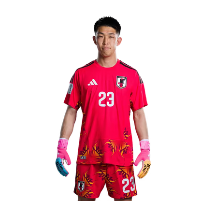 サッカー日本代表 2026年ワールドカップ用ユニフォーム（選手仕様／マッチモデル） — ゴールキーパー：No.1 鈴木彩艶、No.12 大迫敬介、No.23 早川友基