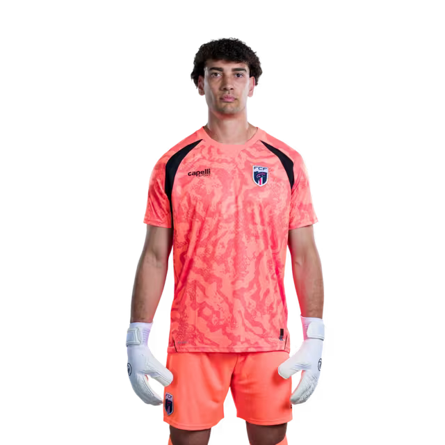 Camisola da Seleção Cabo-verdiana de Futebol para o Campeonato do Mundo de 2026 (versão de jogador/versão de jogo) — Guarda-redes: N.º 1 VOZINHA, N.º 12 MARCIO ROSA, N.º 23 CJ DOS SANTOS