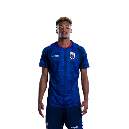 Camisola da Seleção Cabo Verde de Futebol para o Mundial 2026 (Versão Jogador/Versão Jogo) — Defesas: Nº 24 Wagner Pina, Nº 25 Kelvin Pires