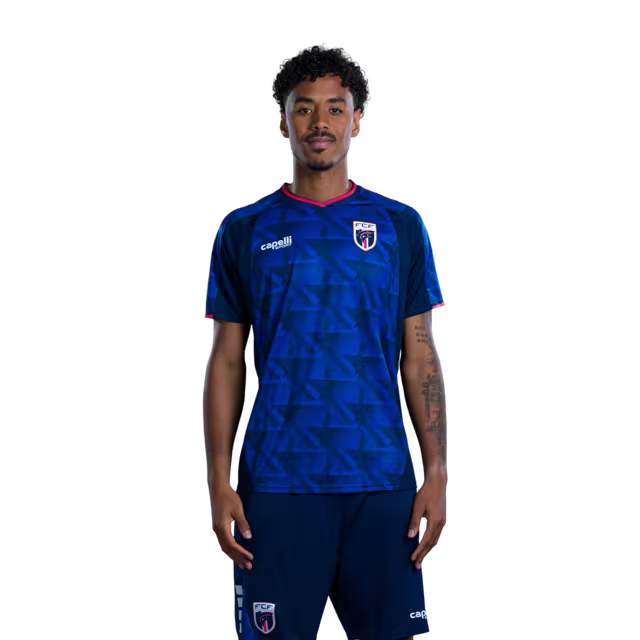 Camisola da Seleção Cabo Verde de Futebol para o Mundial 2026 (Versão Jogador/Versão Jogo) — Defesas: Nº 24 Wagner Pina, Nº 25 Kelvin Pires