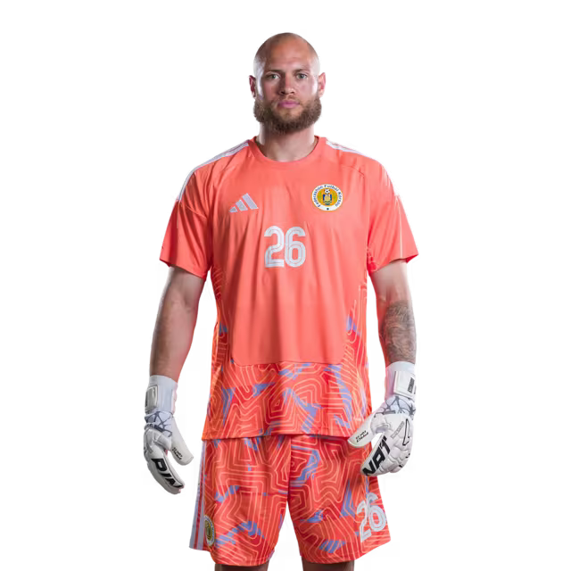 Jersey di Kopa Mundial 2026 Selekshon Nashonal di Futbòl Kòrsou (Vershon di Hungadó/Vershon di Partido) —Porteronan: No.1 Eloy ROOM, No.25 Tyrick BODAK,No.26 Trevor DOORNBUSCH