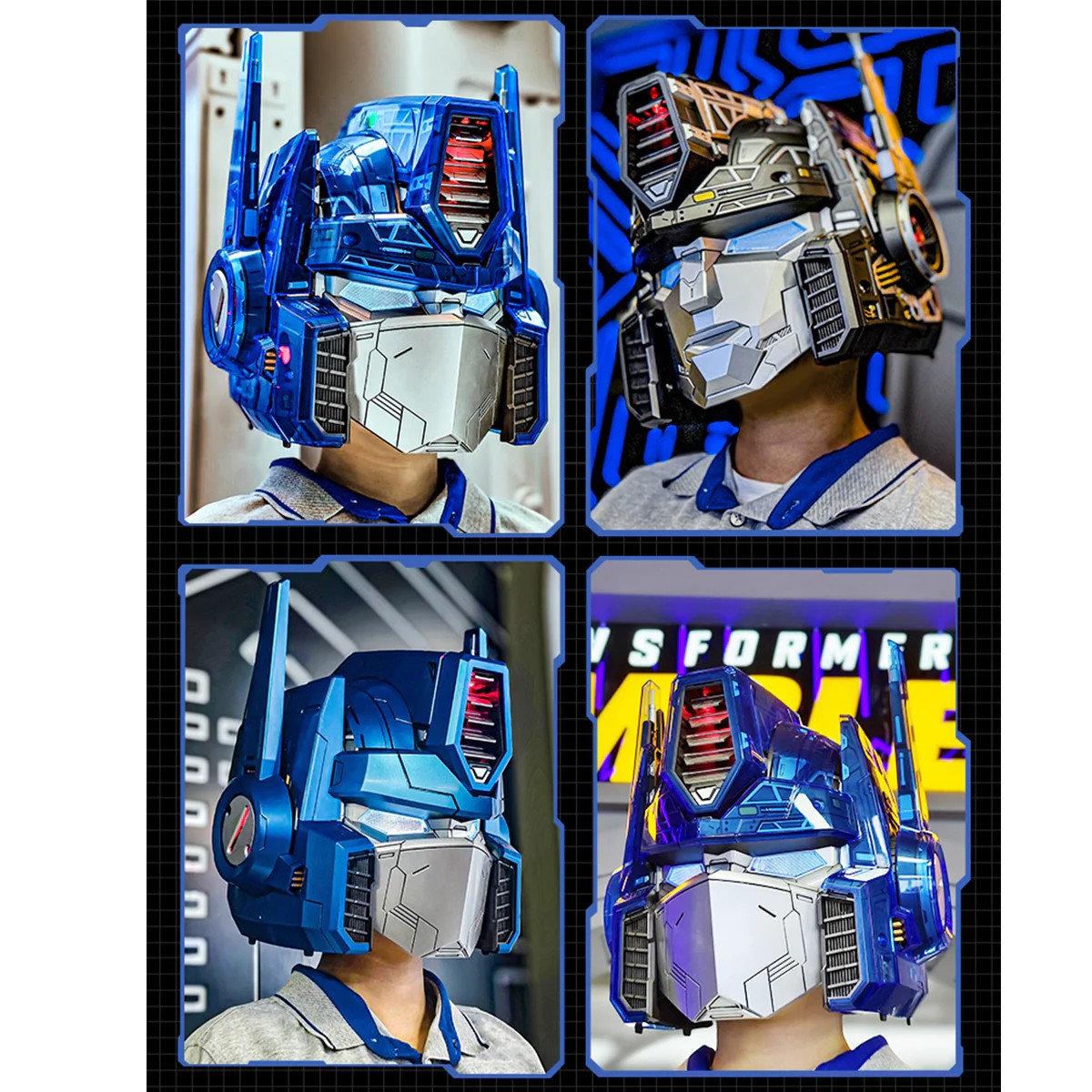 Transformers G1 Optimus Prime Wearable Helmet – 15 Detachable Armor Panels, Voice Changer & Visual Mech Gear System (Standard Edition)