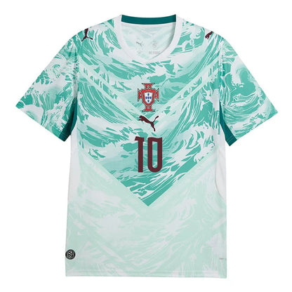 2026 World Cup Bernardo Portugal Soccer Jersey Player Version  Match Version - No.10 Home Red and Away Green
