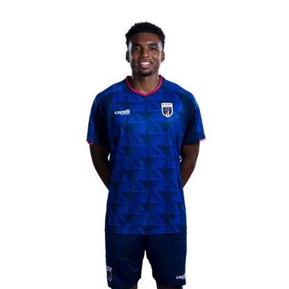 Camisola da Seleção Cabo Verde para o Mundial 2026 (Versão Jogador/Versão Jogo) — Defesas: Nº 5 Logan Costa, Nº 15 Sidny Lopes Cabral, Nº 22 Steven Moreira