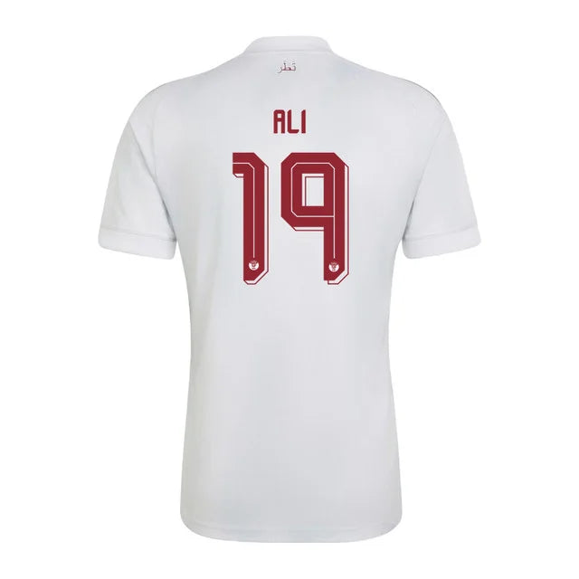 2026 World Cup Ali Qatar Soccer Jersey Player Version  Match Version - No.19 Home Red and Away White
