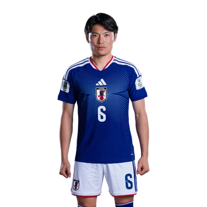 サッカー日本代表 2026年ワールドカップ用ユニフォーム（選手仕様／マッチモデル） — フォワード：No.6 町野修斗、No.9 後藤啓介、No.18 上田綺世
