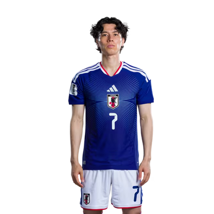サッカー日本代表 2026年ワールドカップ用ユニフォーム（選手仕様／マッチモデル） — MF：No.7 田中 碧、No.8 久保 建英、No.10 堂安 律