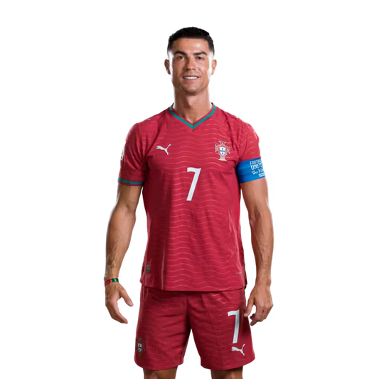 Portugal National Football Team 2026 World Cup Jersey (Player Version/Match Version) – Forwards: No. 7 Cristiano Ronaldo, No. 9 Gonçalo Ramos, No. 11 João Félix / Avançados: Nº 7 CRISTIANO RONALDO, Nº 9 GONCALO RAMOS, Nº 11 JOAO FELIX