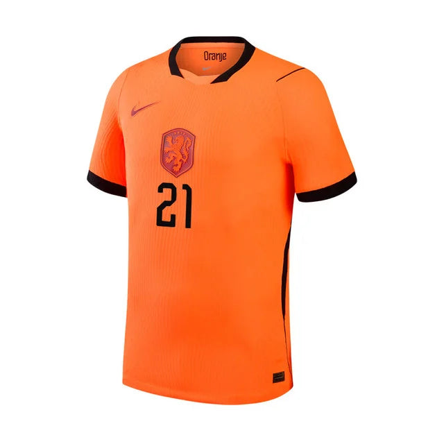 2026 World Cup F.De Jong Netherlands Soccer Jersey Player Version  Match Version - No.21 Home Orange and Away White