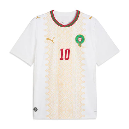2026 World Cup Brahim Morocco Soccer Jersey Player Version  Match Version - No.10 Home Red and Away White