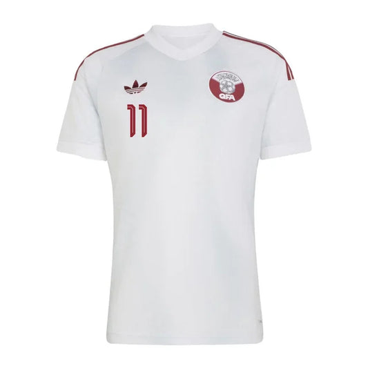 2026 World Cup Afif Qatar Soccer Jersey Player Version Match Version - No.11 Home Red and Away White