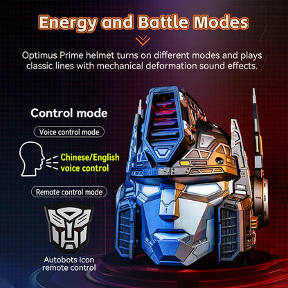 Transformers G1 Optimus Prime Wearable Helmet – 15 Detachable Armor Panels, Voice Changer & Visual Mech Gear System (Standard Edition)