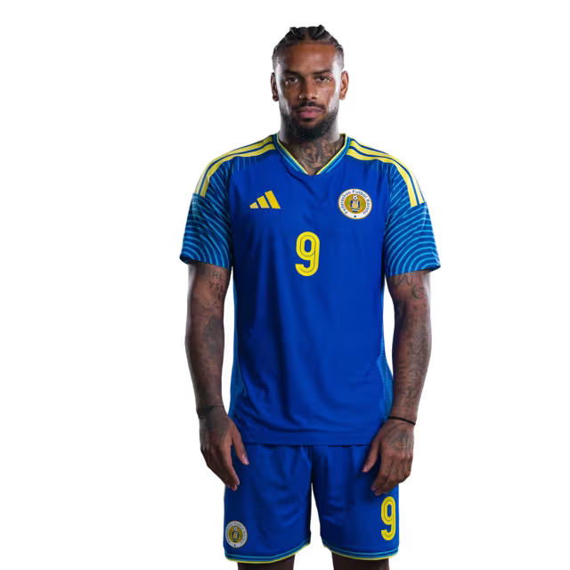 Jersey di Kopa di Mundu 2026 Selekshon Nashonal di Futbòl Kòrsou (Vershon di Hungadó/Vershon di Partido)-Delanteronan: No.9 Juergen LOCADIA, No.11 Jeremy Antonisse,No.12 Sontje HANSEN
