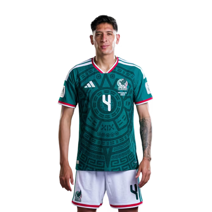Camiseta de fútbol de México para el Mundial 2026, versión jugador, versión partido - Defensa n.° 2 Jorge SÁNCHEZ, n.° 3 César MONTES, n.° 4 Edson ÁLVAREZ