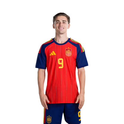 2026 World Cup Spain Soccer Jersey Player Version  Match Version - Midfielder No.6 Mikel MERINO, No.8 Fabian RUIZ, No.9 GAVI