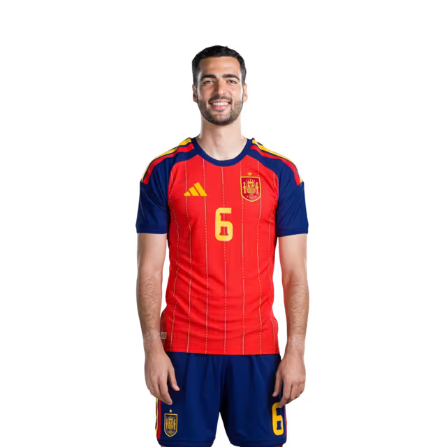 2026 World Cup Spain Soccer Jersey Player Version  Match Version - Midfielder No.6 Mikel MERINO, No.8 Fabian RUIZ, No.9 GAVI