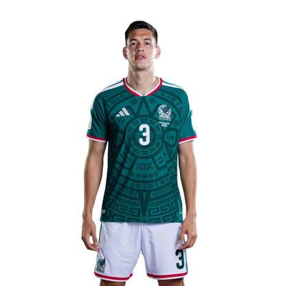 Camiseta de fútbol de México para el Mundial 2026, versión jugador, versión partido - Defensa n.° 2 Jorge SÁNCHEZ, n.° 3 César MONTES, n.° 4 Edson ÁLVAREZ