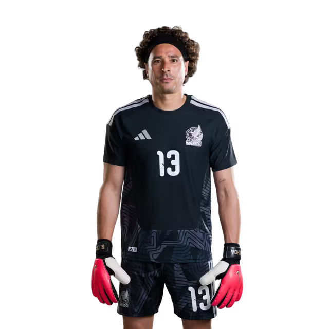 Camiseta de fútbol de México para la Copa Mundial 2026 (Versión Jugador/Versión Partido) - Portero: N.° 1 Raúl Rangel, N.° 12 Carlos Acevedo, N.° 13 Guillermo Ochoa