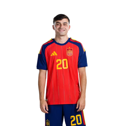 Copa del Mundo 2026 Camiseta de fútbol de España Versión del jugador Versión del partido - Mediocampista No.15 Alex BAENA, No.16 RODRI, No.18 Martin ZUBIMENDI, No.20 PEDRI
