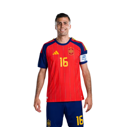 Copa del Mundo 2026 Camiseta de fútbol de España Versión del jugador Versión del partido - Mediocampista No.15 Alex BAENA, No.16 RODRI, No.18 Martin ZUBIMENDI, No.20 PEDRI