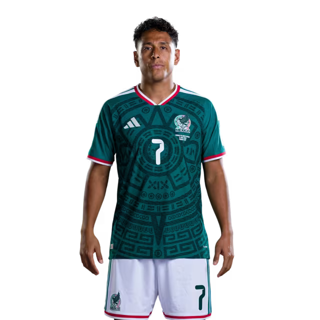 Copa Mundial 2026 México Camiseta de fútbol Versión del jugador Versión del partido - Centrocampista No.6 Erik LIRA, No.7 Luis ROMO, No.8 Alvaro FIDALGO