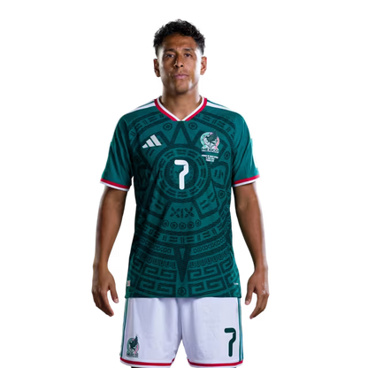 Copa Mundial 2026 México Camiseta de fútbol Versión del jugador Versión del partido - Centrocampista No.6 Erik LIRA, No.7 Luis ROMO, No.8 Alvaro FIDALGO