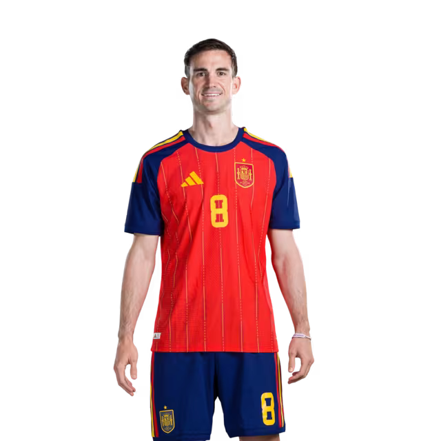 2026 World Cup Spain Soccer Jersey Player Version  Match Version - Midfielder No.6 Mikel MERINO, No.8 Fabian RUIZ, No.9 GAVI
