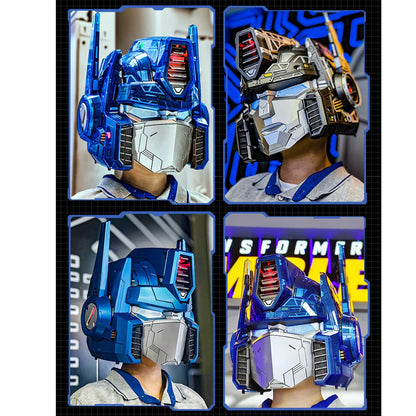Transformers G1 Optimus Prime Luxury Wearable Helmet – 27 Detachable Armor Panels, Voice Changer & Visual Mechanical Gear System (Deluxe Edition)