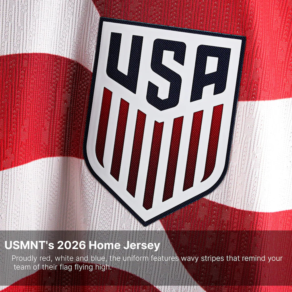 2026 World Cup Christian Pulisic USA Soccer Jersey Player Version  Match Version - No. 10 Home Red&White and Away Black