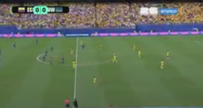Camiseta de la Selección Nacional de Fútbol de Ecuador para el Mundial 2026 (Versión de jugador/Versión de partido) — Defensores: N.° 25 Jackson POROZO, N.° 26 Yaimar MEDINA