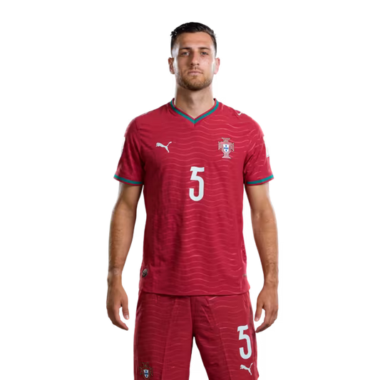 Portugal National Team 2026 World Cup Jersey (Player Version/Match Version) – Defenders: No. 5 Diogo Dalot, No. 13 Renato Veiga, No. 14 Gonçalo Inácio / Defesas: Nº 5 DIOGO DALOT, Nº 13 RENATO VEIGA, Nº 14 GONCALO INACIO