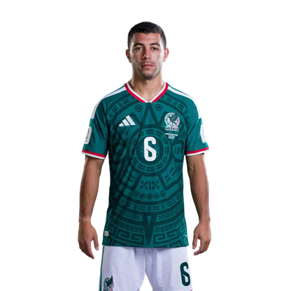 Copa Mundial 2026 México Camiseta de fútbol Versión del jugador Versión del partido - Centrocampista No.6 Erik LIRA, No.7 Luis ROMO, No.8 Alvaro FIDALGO